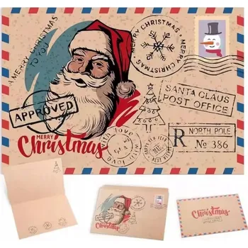 Dopis Ježíškovi - přání, obálka, 6 ks Mikuláš dárky přání