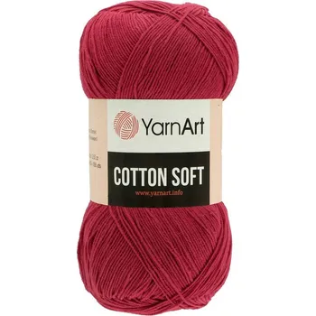 Galanterie YarnArt Cotton Soft 51 červená