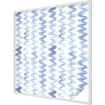Okenní dekorace Dekorativní Samolepicí Fólie Vitráž na Sklo Okno Modré vlny 100x100