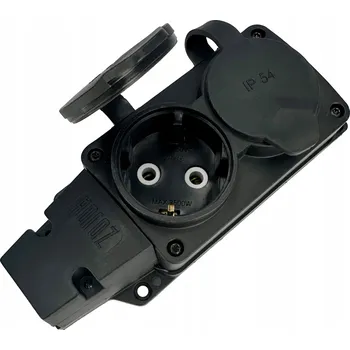 Elektrická zásuvka Zásuvka, Hermetická prodlužovací lišta Horoz Electric černá