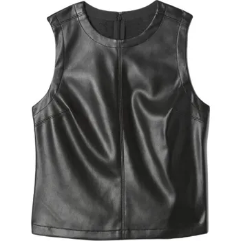 Dámský top GAP VEGAN LEATHER XS Černá