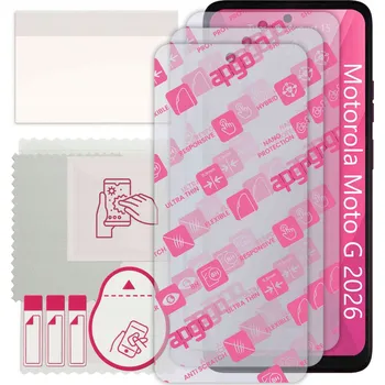 Pouzdro na mobilní telefon 3x Hybridní Sklo pro Motorola Moto G 2026, alternativa tvrzeného skla