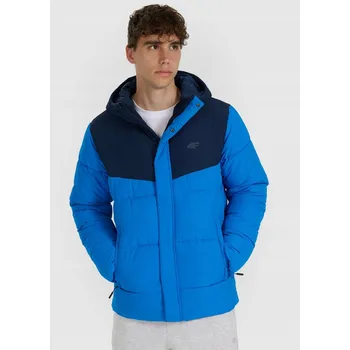 Pánská prošívaná bunda se syntetickou výplní - modrá