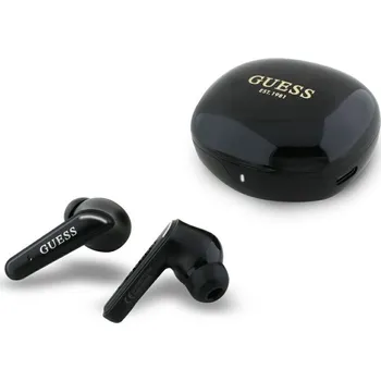 Sluchátka Guess Glossy Classic Logo TWS Bezdrátová Sluchátka Black