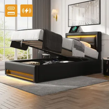 Postel Jednolůžková dřevěná postel Arhatreya 90x200 černá