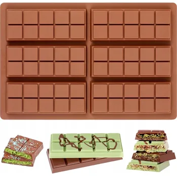 Forma na pečení FORMA NA DUBAJSKÉ PRALINKY Z ČOKOLÁDY SILIKONOVÁ FORMA 26x17cm