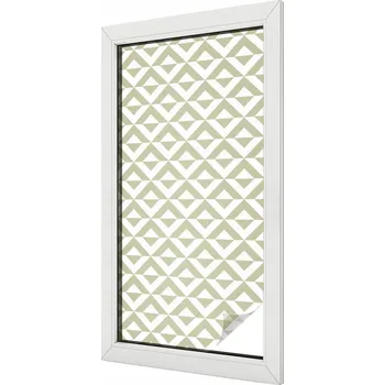 Okenní dekorace Samolepicí Mléčná fólie na okno se vzorem geometrických trojúhelníků 50x100 cm
