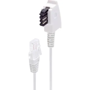 Shiverpeaks DSL kabel [1x telefonní zástrčka TAE-F - 1x RJ45 zástrčka] 1.5 m bílá