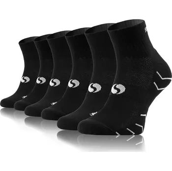 Pánská móda Sesto Senso 3 páry bavlněných běžeckých ponožek 39-42 černé