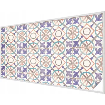 Okenní dekorace Ozdobná Fólie Mléčná Vitrážová s Motivem na Okno Barevné mozaiky 200x116