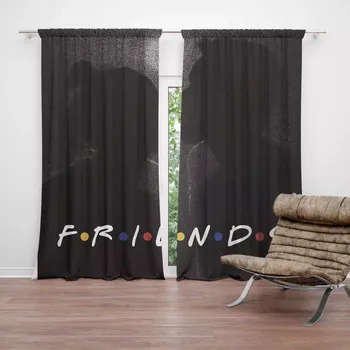 Závěs Sablio Závěs Seriál přátelé FRIENDS Polibek: 2ks 140x250cm