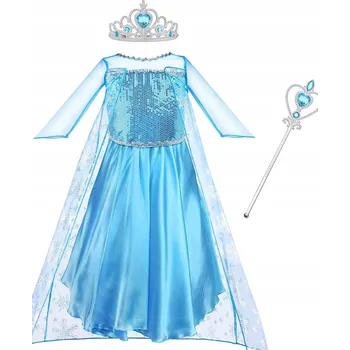 Karnevalový kostým ŠATY princeznovský KOSTÝM , modré KOSTÝM narozeninový a plesový kostým