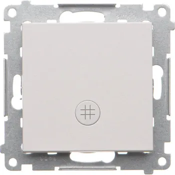 vypínač Vypínač křížový, s orientačním LED podsvětlením, řazení 7So, 10 A / 230 V~,, Simon 55 TW7L.01/114, šedá světlá