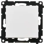 Vypínač křížový, bez piktogramu, řazení 7, 10 A / 230 V~, bezšroubové svorky, Simon 55 TW7.01/X/111, bílá