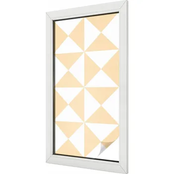 Okenní dekorace Fólie Dekorativní Mléčná na Skla Okna Výlohy Geometrické trojúhelníky 50x100