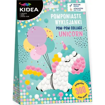 kreativní sada Kreativní sada pomponové obrázky Jednorožec Kidea 300 pomponů