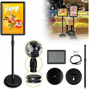 INFORMAČNÍ STOJAN A3 REKLAMNÍ TABULE na plakát ČERNÝ STOJAN NA REKLAMU MENU