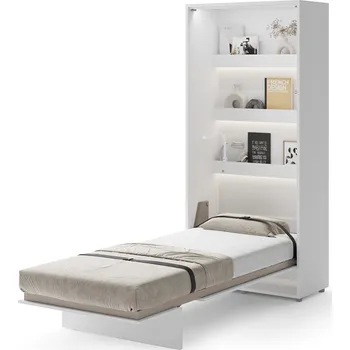 Postel Sklápěcí postel vysoká 90 Bed Concept - Lenart Bílá Alpská / Bílý lesk 101x218 cm