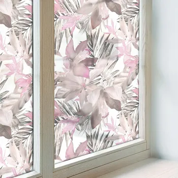 Polep vozidla Fólie Dýha Premium Samolepicí Mléčná fólie na okno Pastelové květiny 50x146