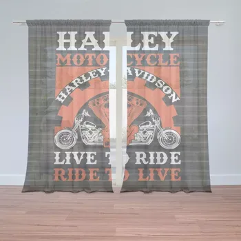 Záclona Sablio Záclony Harley-Davidson Live to ride, ride to live: 2ks 150x250cm