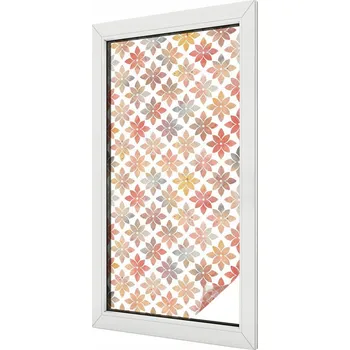 Okenní dekorace Zatemňovací mléčná dekorativní Fólie na okno - Květinová krása 50x100 cm