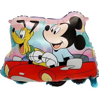 Balónek Fóliový balónek "Mickey Car" – Mickey Mouse a Pluto v červeném autě