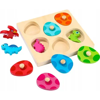 Dřevěná hračka DŘEVĚNÉ PUZZLE TŘÍDÍCÍ HRAČKA EDUKAČNÍ ROZVÍJEJÍCÍ HRAČKA