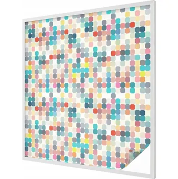 Okenní dekorace Samolepicí dýha na sklo Dekorativní vitráž Barevné čtverce 100x100