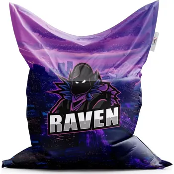 Sedací pytel Sablio Sedací vak FORTNITE RAVEN Steampunk město - 200x140 cm