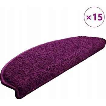 Nášlap na schod Protiskluzové nášlapy na schody Tuftované Fialové 65x21x4 cm