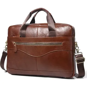 Bullcaptain pánská kožená brašna Begge Měděná 9L