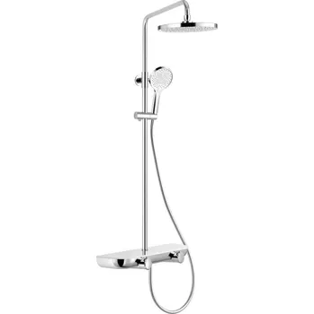 Sprchový set Mexen Axis nástěnná sprchová souprava s dešťovou sprchou a baterií, chrom/bílý - 78112-20 Nástěnné sprchové systémy