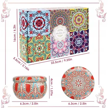 Svíčka Sada barevných vonných svíček, sójové svíčky 6 Ks