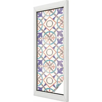 Okenní dekorace Mléčná dýha Fólie na okno Balkon Sklo Barevné mozaiky 50x146