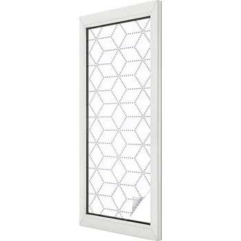 Okenní dekorace Fólie Samolepicí okenní mléčná matná fólie fialové kosočtverce 50x146 cm