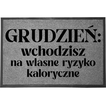 Rohožka VSTUPNÍ ROHOŽKA ŠEDÁ 40X60 VÁNOČNÍ DÁREK MIKULÁŠ | PROSINEC