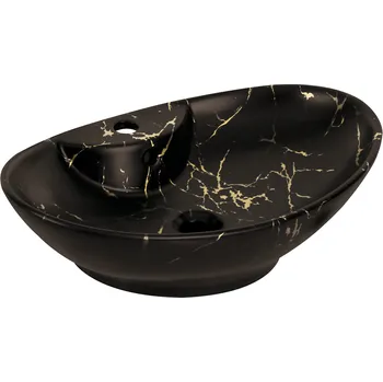 Umyvadlo Umyvadlo na desku oválné Kerra KR 139, 38,5 cm černé