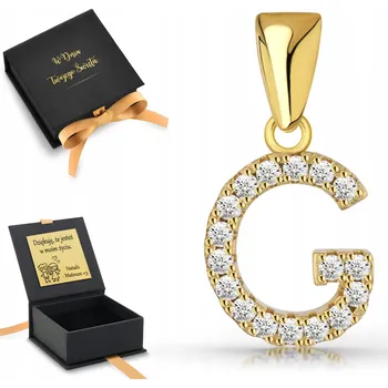 Přívěsek Pozlacený přívěsek s písmenem G na řetízek stříbro 925 GRAVÍROVÁNÍ