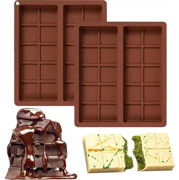 Forma na pečení Silikonové formičky 2 ks Forma na pralinky, čokolády – 40 kostek