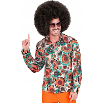 Karnevalový kostým Pánská košile vintage styl 60. a 70. léta XXL