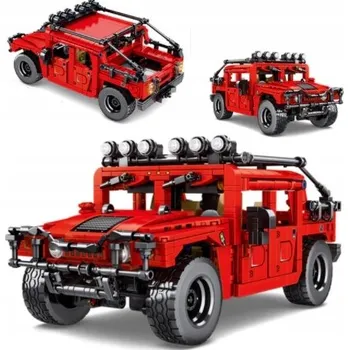 ostatní stavebnice MODEL AUTA ČERVENÝ HUMMER 953 STAVEBNICE VZDĚLÁVACÍ