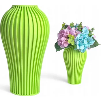 Váza Váza na květiny nerozbitná pastelově zelená 22 cm Pevná dekorativní váza