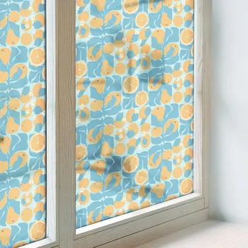 Stínítko do auta Fólie na mléčné okno Ochrana soukromí Ozdobná Rybí citrusy 200x146
