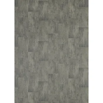 pvc podlaha Breno PVC CARBONTEX Challenger 577 – tmavě šedá dlažba, šíře 300 cm