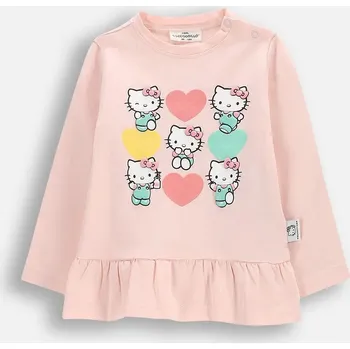 Dívčí tričko Tričko HELLO KITTY pro dívku Růžové tričko 068 Coccodrillo ZC4