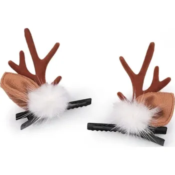 Stoklasa Sponky do vlasů vánoční parůžky hnědé