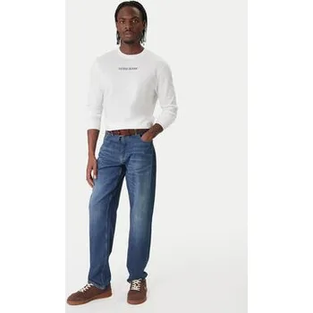 Pánské tričko Guess Jeans S dlouhým rukávem M5RI84 K8HM0 Bílá Regular Fit L