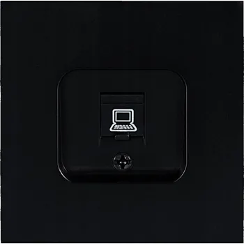 Elektrická zásuvka Internetová zásuvka nástěnná Viplast černá