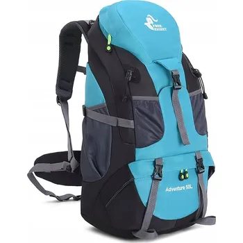 turistický batoh LEHKÝ TURISTICKÝ BATOH 50L VELKÁ KAPACITA - VODĚODOLNÝ PRO KEMPOVÁNÍ A PŘEŽITÍ
