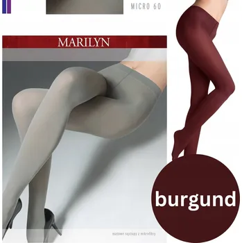 Podprsenka Marilyn Micro 60 mikrovláknové punčocháče [Velikost 3-M, Barva Burgundská]